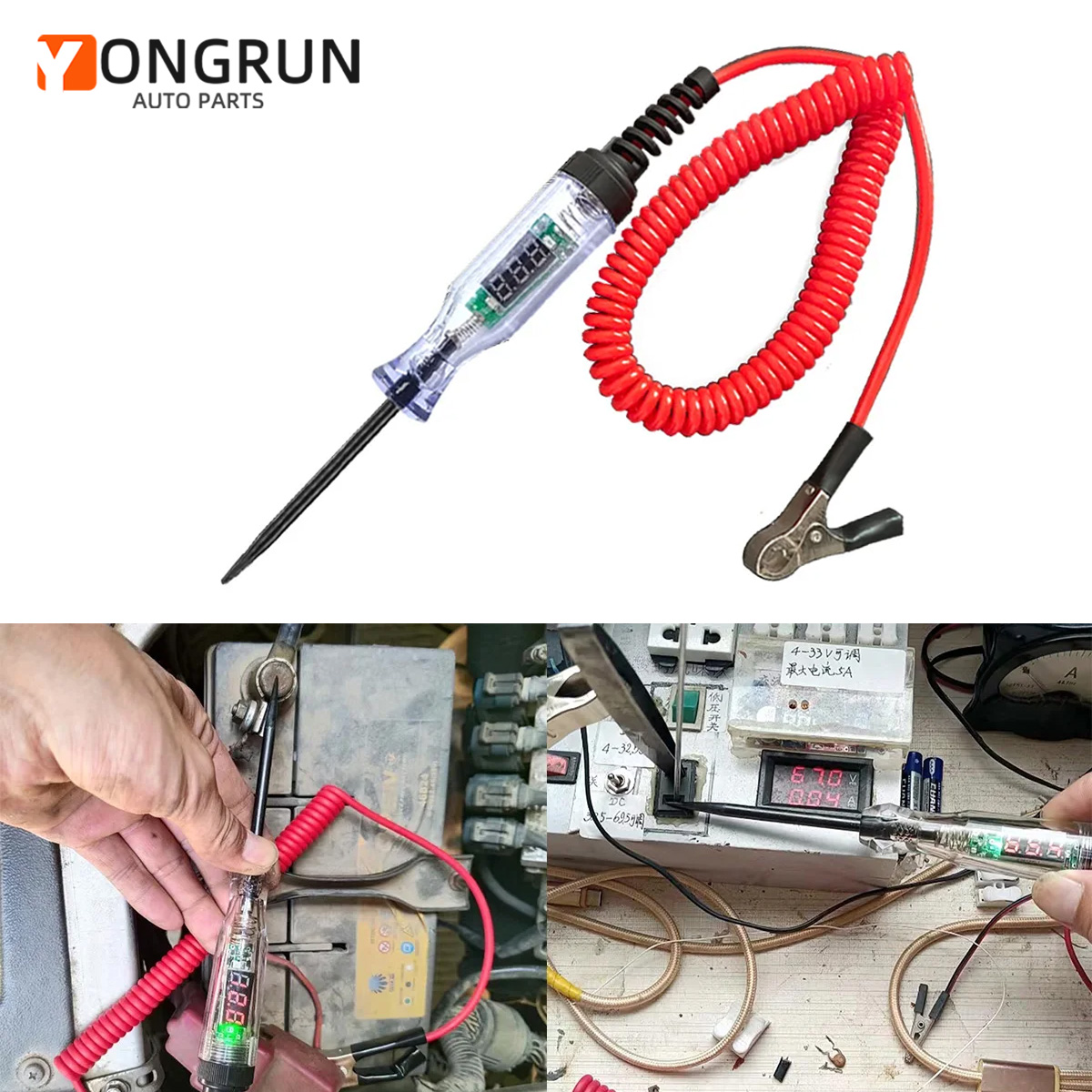 Circuit Test Pencil - 6V-24V/5V-90V 자동차 회로 테스터 디지털 디스플레이
