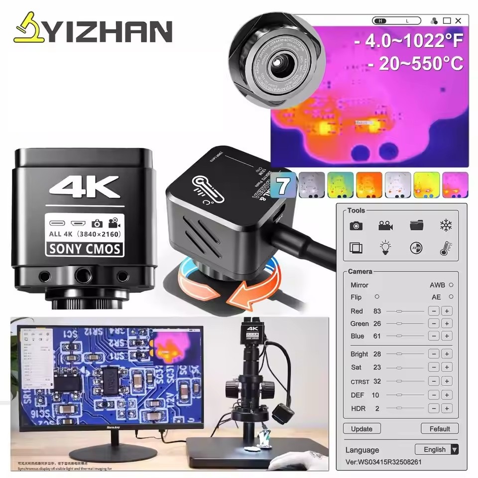 Electronics Repairing - YIZHAN 열화상 카메라 256*192 픽셀 4k