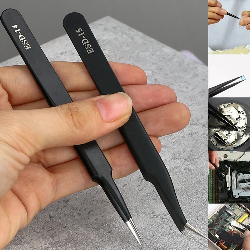 시계 핀셋 도구 ESD 정전기 방지 강철 시계 수리 도 - Electronics Repair Parts 리뷰 및 가격
