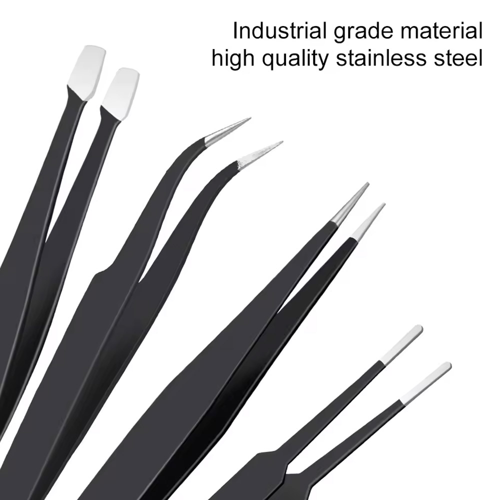 10개/세트 정밀 정전기 방지 곡선 및 직선 핀셋 스테 - Electronics Repair Parts 리뷰 및 가격