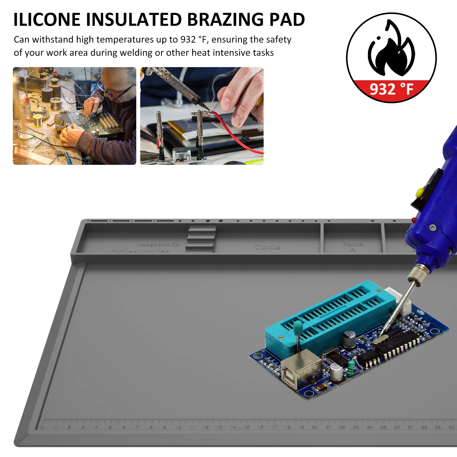 납땜 스테이션 매트 실리콘 작업 수리 패드 932 °  - Electronics Repair Mat 리뷰 및 가격