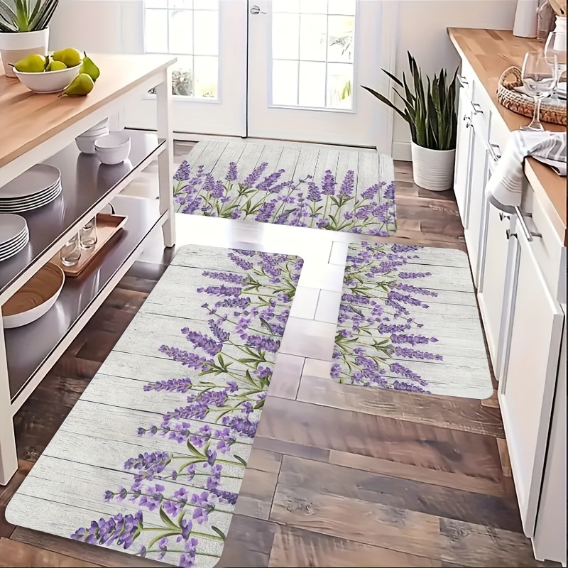 VIKAMA 꽃과 식물 주방 매트, 라벤더 꽃무늬 디자 - Electronics Repair Mat 리뷰 및 가격