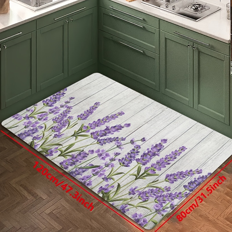 VIKAMA 꽃과 식물 주방 매트, 라벤더 꽃무늬 디자 - Electronics Repair Mat 리뷰 및 가격