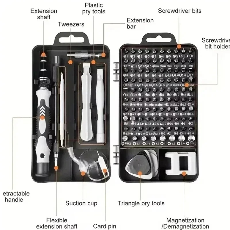 115 in 1 다기능 드라이버 세트 전자 수리 도구  - Electronics Repair Parts 리뷰 및 가격