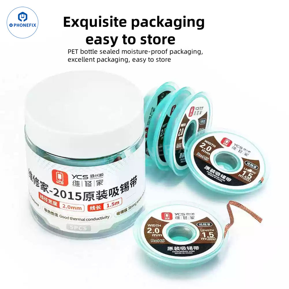 YCS 2015 디솔더링 브레이드 솔더 리무버 윅 2m - Electronics Repair Tape 리뷰 및 가격